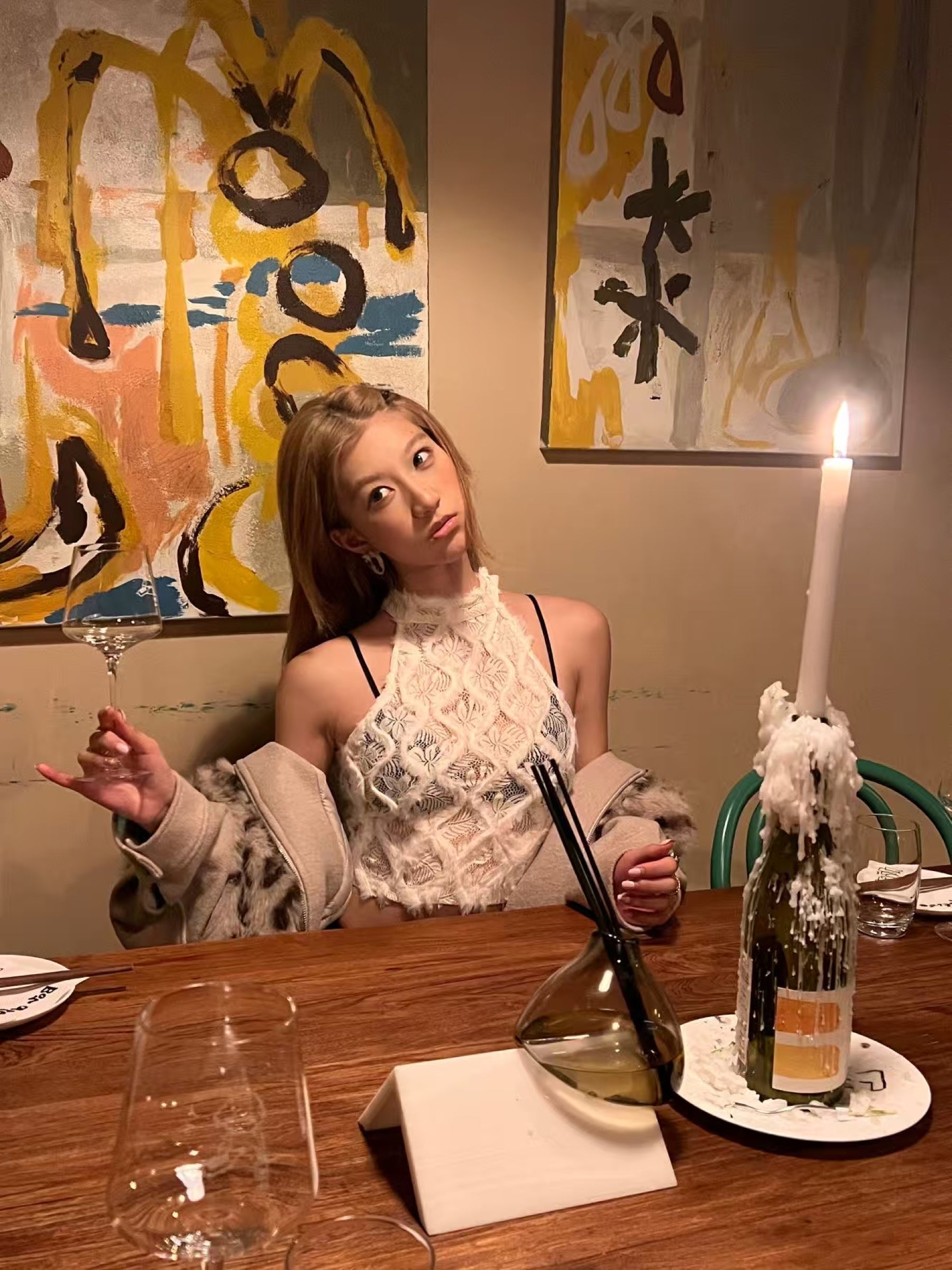Floral Lace Fuzzy Tank — Worn by Should I