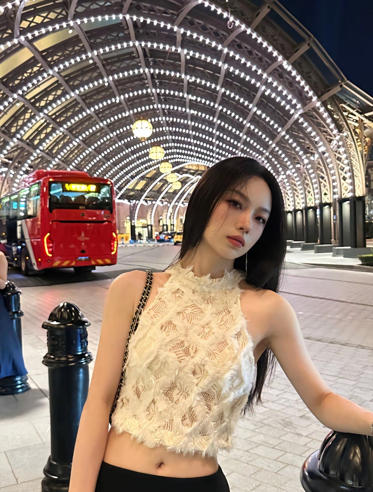 Floral Lace Fuzzy Tank — Worn by Should I